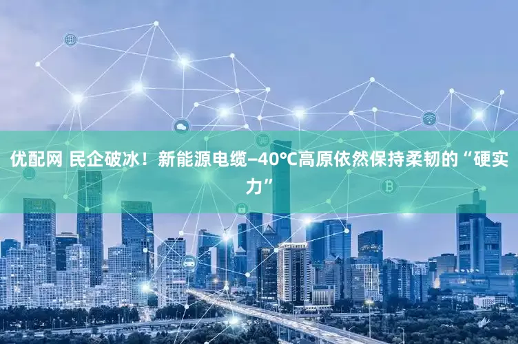 优配网 民企破冰！新能源电缆−40℃高原依然保持柔韧的“硬实力”
