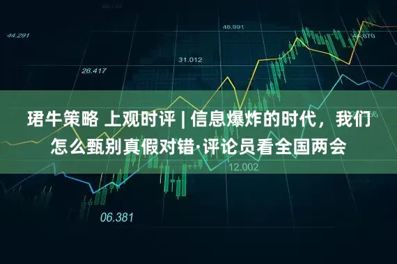 珺牛策略 上观时评 | 信息爆炸的时代，我们怎么甄别真假对错·评论员看全国两会
